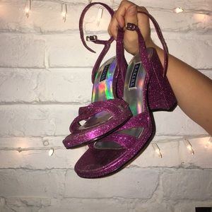 90s glitter heels